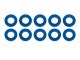 UR1505-A Ultimate RC Blau Aluminium 3x6x1mm Unterlegscheibe (10)