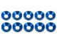 UR1511-A Ultimate RC 4mm Blau Aluminium Unterlegscheiben konisch (10)