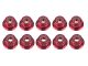 UR1513-R Ultimate RC 4mm Rot Aluminium Stoppmutter mit Flansch selbstsichernd (10)