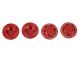 Ultimate RC Radmuttern V2 geschlossen (4) Rot Aluminium selbstsichernd