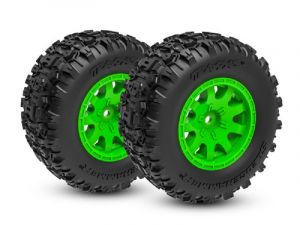 Traxxas Reifen auf Felgen grün Sledgehammer hinten (2) TRX10770-GRN