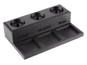 RT4103-B RT Halterung für 3 Differentiale, 3D gedruckt in edlem Schwarz