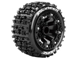 Louise Komplettrad ST-Pioneer soft 2.2 Felge 12mm schwarz 1/16 TRX E-Revo Summit 1/2-Offset