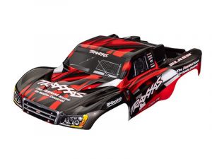 Traxxas Karosserie Slash 2WD rot mit Aufkleber (auch für VXL & 4X4) TRX5851