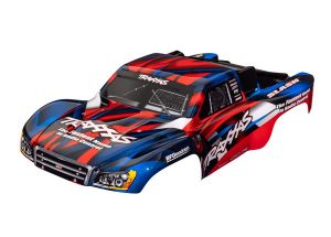 Traxxas Karosserie Slash 2WD rot/blau + Aufkleber (auch für VXL & 4X4) TRX5851R