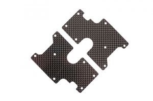 600889 Produktansicht vom Serpent Querlenker Einsatz Carbon hinten unten SRX8 (2)