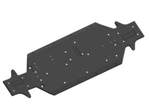 Team Corally - Chassis - XL4S Aluminium 3mm - Schwarz - 1 Stück
