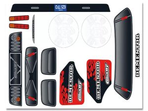 Team Corally - Karosserie-Abziehbilderbogen - Dementor XP 6S - 2021 - 1 Stück