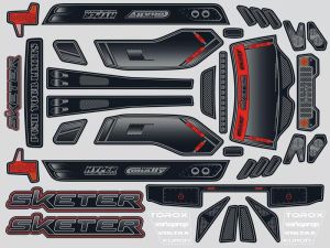 Team Corally - Karosserie-Aufkleberbogen - Sketer XP 4S - 1 Stück