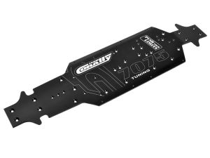 Team Corally - Chassis LWB - Swiss Made 7075 T6 - 3mm - Hart eloxiert - Schwarz