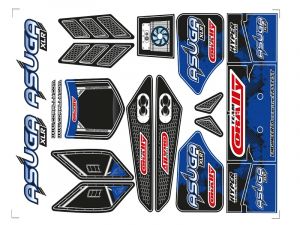 Team Corally Body Decal Sheet-Asuga ASUGA XLR-BLUE-(1)