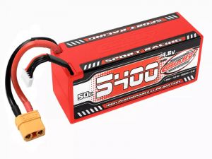 Team Corally Sport Racing 50C LiPo Battery - 5400mAh - 14.8V - Stick 4S - Hard Wire - XT90