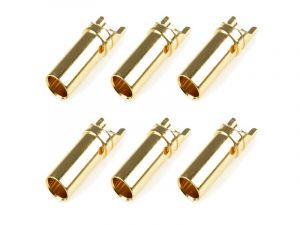 Team Corally Bullit Connector 3.5mm - Female Gold Plated - Ultra Low Resistance - 6 pcs