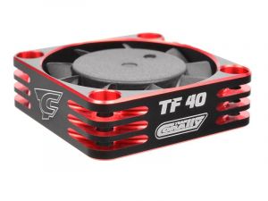 Team Corally Ultra High Speed Cooling Fan  TF-40 w/BEC connector - 40mm - Color Black - Red