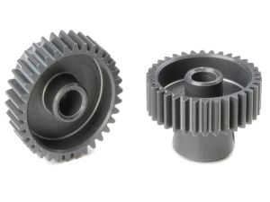 Team Corally - 64 DP Pinion - Short - Hard  Anodised AL7075 - 34 Teeth - Shaft Dia. 3.17mm