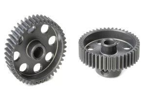 Team Corally - 64 DP Pinion - Short - Hard Anodised AL7075 - 44 Teeth - Shaft Dia. 3.17mm C-70344