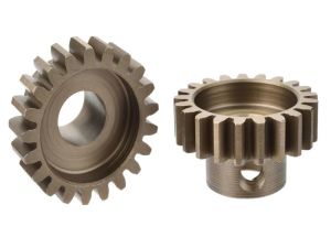 Team Corally - M1.0 Pinion – Short Wide Teeth – Hardened Steel - 21 Teeth - Shaft Dia. 8mm