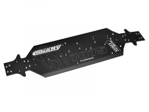 Team Corally Chassis-Asuga XLR-Swiss Made 7075 T6-3mm-Hard Anodised-Black