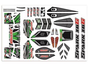 Team Corally Body Decal Sheet-Spark XB6 -Green- (1)