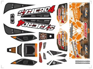 Team Corally SYNCRO 4-Decal sheet Orange-(1)