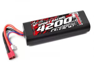 Team Corally Sport Racing 50C - 4200Mah - 2S - 7,4V - T-Plug - Hard Case