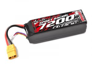 Team Corally Sport Racing 60C - 7200Mah - 4S - 14,8V - XT-90 - Semi-Soft Case