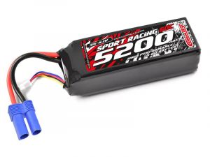 Team Corally Power Racing 60C - 5200MAH - 3S - 11,1V - EC-5 - Semi-Soft Case