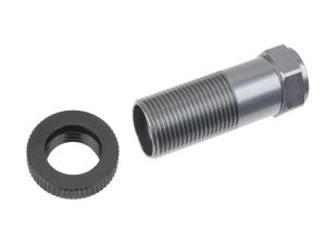 Team Corally - Servo Saver Shaft w/ Nut - Aluminum - Titanium - Black - 1 Set
