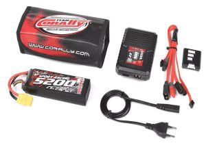 Team-Corally-Energy-Pack-Lipo-60C-5200mAh-4S XT-90-Semi-Soft-Case-Racer-50-Charger-Safety-Bag