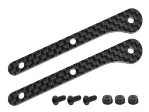 Team Corally - Fahrwerksversteifung - vorne - Graphit 2.5mm - 2 Stück