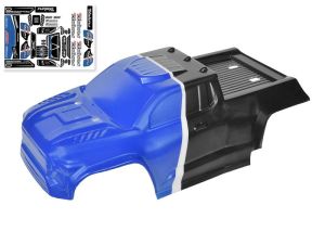 Team Corally Polycarbonate Body - Furago XD - Painted - Cut - Decals - Blue Color 1:12