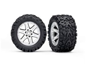 Traxxas Talon EXT Reifen auf RXT 2.8 Felgen satin chrom (2) 2WD vorne/4x4 v/h (TSM rated) TRX6773R