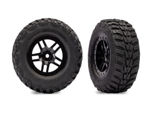 Traxxas Kumho Reifen / SCT Speichenfelgen  Slash 4x4 vorne / 2WD hinten TRX6874-BLK