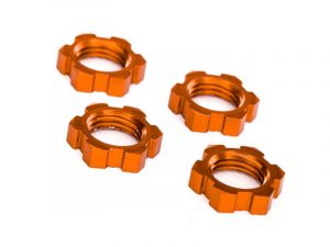 Traxxas Radmuttern verzahnt Aluminium  orange 17mm (4) TRX7758T