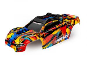 Traxxas Karosserie E-Revo 2.0 Solar-Flare mit Aufkleber TRX8612
