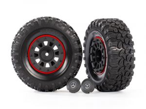 Traxxas Canyon RT 4.6x2.2 Reifen auf MB G63 Felgen schwarz/rot TRX8874