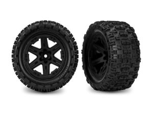 Traxxas Sledgehammer ST 2.8 Reifen / RXT Felgen schwarz (2) 4x4, 2WD hinten TRX9170-BLK