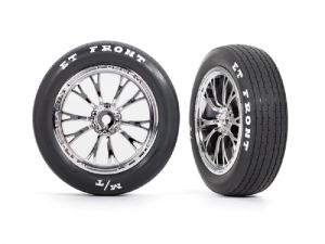Traxxas Mickey Thompson ET auf Felge  chrom vorne (2) TRX9474R