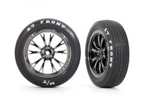 Traxxas Mickey Thompson ET auf Felge  schwarz-chrom vorne (2) TRX9474X