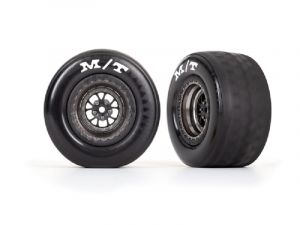 Traxxas Mickey Thompson ET Slick auf Felge  chrom hinten (2) TRX9475R