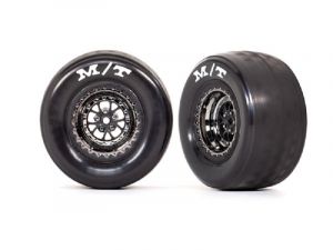 Traxxas Mickey Thompson ET Slick auf Felge  schwarz-chrom hinten (2) TRX9475X