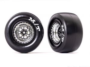 Traxxas Mickey Thompson ET Slick auf Felge chrom hinten (2) TRX9476R