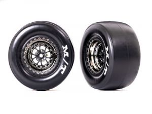Traxxas Mickey Thompson ET Slick auf Felge  schwarz-chrom hinten (2)TRX9476X