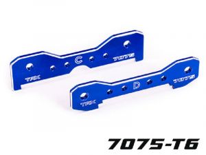 Traxxas Querlenker-Halter 7075-T6  Aluminium blau hinten TRX9630