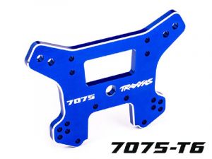 Traxxas Dämpferbrücke 7075-T6 Aluminium  blau vorne TRX9639