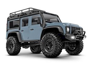 Traxxas TRX-4M Land Rover Defender Mini RC Crawler 1:18 in Softblau, Mini Crawler mit robustem Fahrwerk und realistischen Details