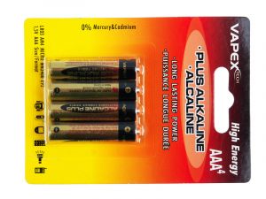 VPLUS4AAA Vapex Tech AAA/LR03 Plus Alkaline Batterien (4) AM4 Mignon 1,5V 