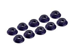Ultimate RC 4mm Schwarz Aluminium Stoppmutter mit Flansch selbstsichernd (10)