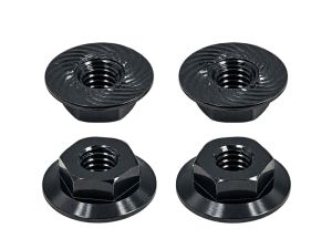 Mugen MSX1 Aluminium-Flanschmutter 4 mm, flach  B3341