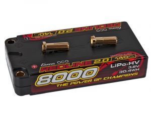 Gens Ace Redline 2.0 Series 8000mAh 3.8V 140C 1S2P Hard Case 65 # HV LiPo Batterie  